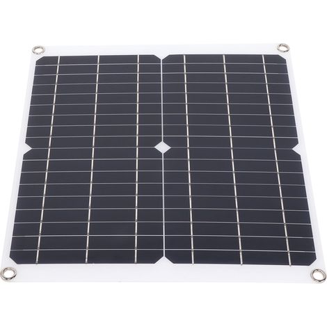 Tragbares Solarpanel mit zwei USB-Anschlüssen und Klemme für Camping und Wandern (1/5)