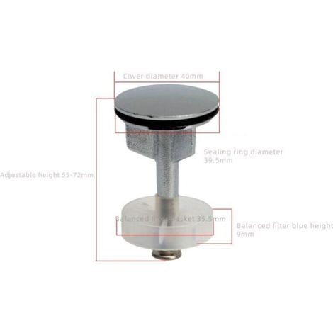 Clapet à ailettes en laiton chromé pour bonde de lavabo Tige de réglage universel Accessoire de plomberie (1/5)
