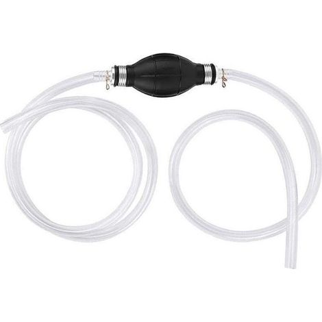 Pompe Transfert l'eau Manuelle Siphon Transfert Carburant Voiture pour solvant d'essence d'aqueduc Liquide Diesel, gaz avec Le Tuyau Total de 2M (1/4)