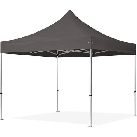 TRADE SHOP - Gazebo Pieghevole Giardino 3x3x3mt Tenda Telo Grigio Padiglione Mercati Sagre 222714 - (1/5)