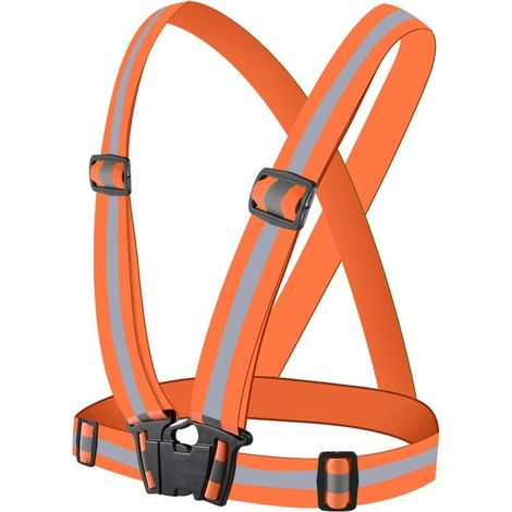 High Visibility Safety Vest, Adjustable Reflective Elastic Safety Vest, Reflective Vest or Reflective Cycling Vest (1/5)