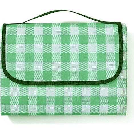 Manta picnic 150 x 200 cm, impermeable aislante, esterilla playa plegable XXL, alfombra hecha tela Oxford duradera tres capas acampar, verde (1/5)