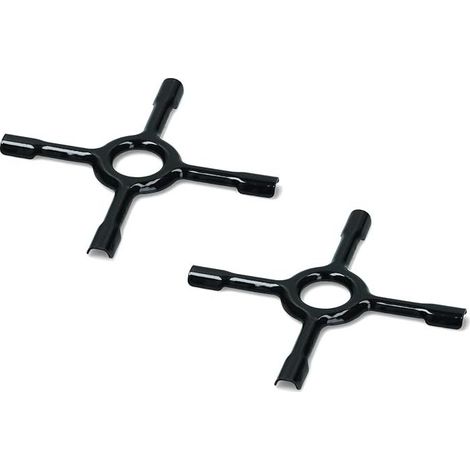 Pair Universal Enamelled Gas Cooker Reducers for Grigles Suitable for All Brands Its shape is designed to fit different sizes of grills. (1/5)