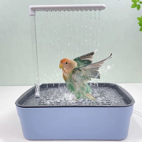 Douche pour perruches, Bain d'oiseaux, Baignoire automatique pour oiseaux, Bain pour perruches, Cycle d'eau, Douche pour oiseaux, Accessoires pour cages à oiseaux (1/5)