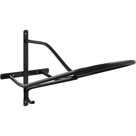 Soporte de silla de montura de pared hierro negro vidaXL