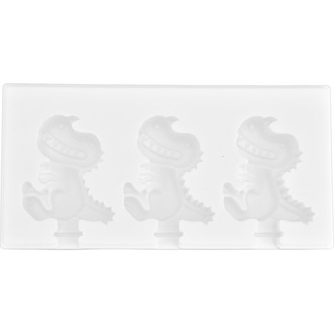 Moule à Glace Silicone Résistant à la Chaleur - Forme Dinosaure 3 Cases - Accessoire de Cuisine DIY pour Sorbets et Desserts (1/5)