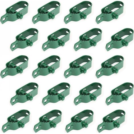 Lot de 20 tendeurs en acier galvanisé plastifié N°2 pour fil de grillage ou autre - Vert - Linxor (1/4)
