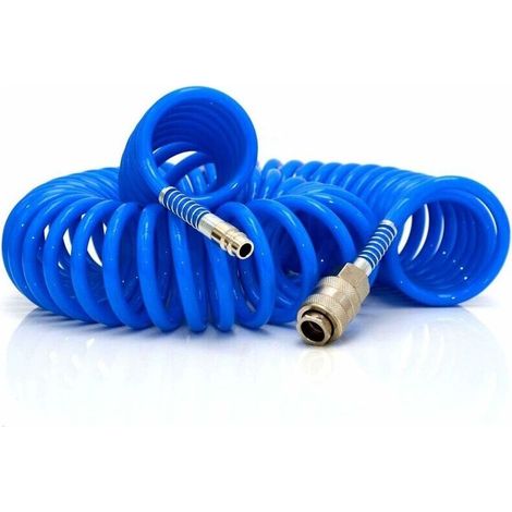 15m de Tuyau d'Air Comprimé, PU Tuyau Spirale pour Compresseur (1/5)
