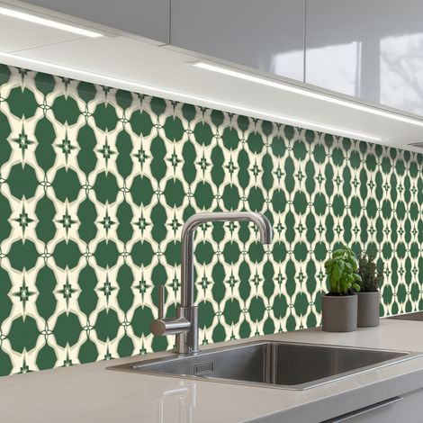 SCHIENALI CUCINA Piastrella - Classica - Verde 400x60 cm (1/5)