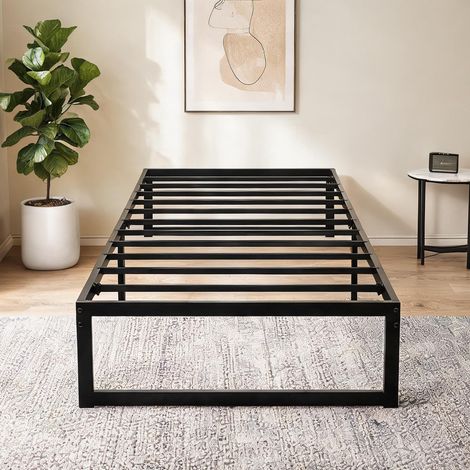 Canapé convertible noir en métal 200,5 x 90,6 x 32,5 cm (1/5)