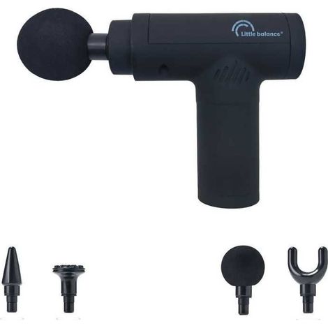 Pistola massaggiante - LITTLE BALANCE - Sport Relax - 6 velocità - 4 teste - Nero (1/3)