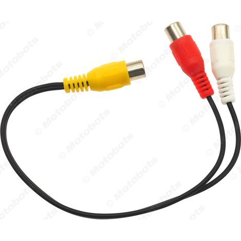 Car AV RCA female to dual RCA female audio cable RCA female to 2RCA female adapter (1/4)