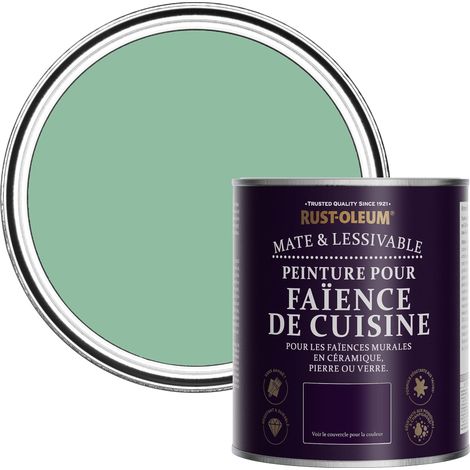 Peinture Verte Résistante à l'eau pour Faïence de Cuisine, Finition Mate - 750ml (1/5)