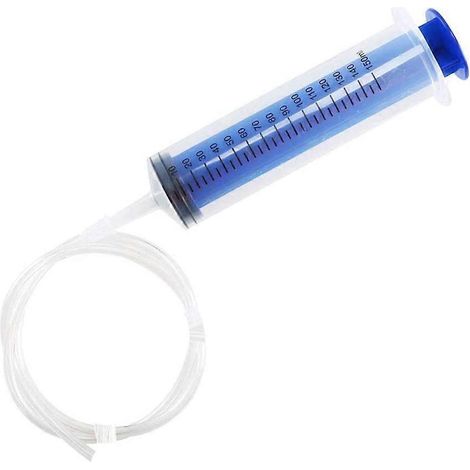 Seringue à bulles réutilisable en plastique pour l'extraction d'huile. (1/5)
