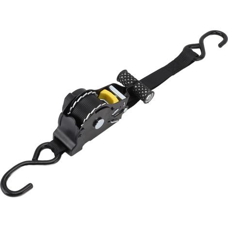 Sangle à cliquet rétractable, 9,8 pieds, 1499lb, résistance à la rupture, arrimage auto-rétractable pour camion, remorque, ATV, SxS.