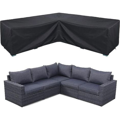 SABIR Housse de canapé d'angle housse de meubles de jardin étanche housse de meubles de combinaison extérieure 27027090CM (1/4)