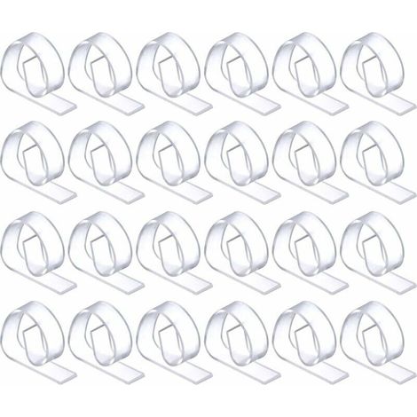 Bardusch-24 Pièces Clips Nappes en Plastique, Pinces à Nappe Clair Clips de Support pour Fête Picnic (1/5)