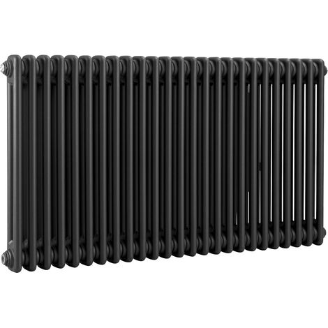 Baridi DH365 Horizontal Traditional 2 Column Radiator 600 x 1147mm Black