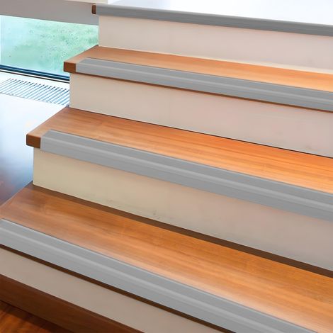 Rutschfeste Treppenkantenleiste, selbstklebende Kantenleiste für Treppen, Stufenkantenleiste