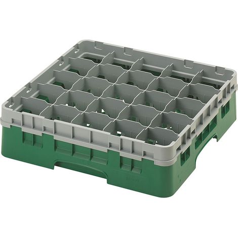 Casiers de lavage haut max 11.4 cm - 50 x 50 x 14.3 cm - Vert - Lot de 5 - Cambro
