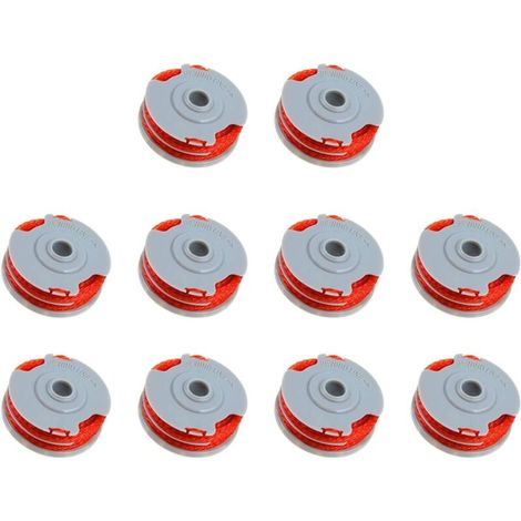Flymo FLY021 Lot de 10 bobines fil double 0,2 cm 4,9 m F016800385 compatible avec Contour 500 XT, Power Trim Mini Auto ST/XT/Plus (10 bobines) H331 (1/4)