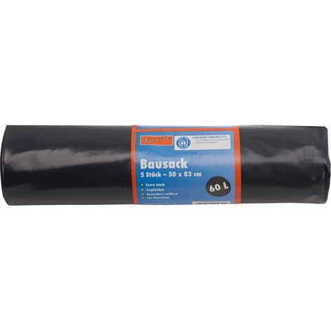 TrendLine Müllsäcke Bauschutt 60 l 5 Stk Abfallsäcke Müllsack Abfallsack