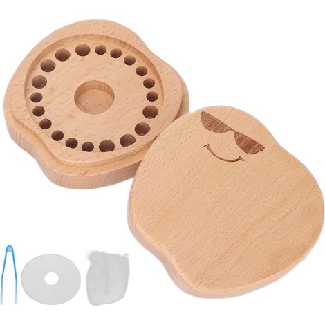 Boîte à Dents de Lait en Bois pour Enfant - Coffret Rangement Cadeau Souvenir (1/5)