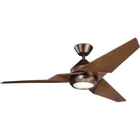 Afwerking: oliegeborsteld brons Materiaal: staal Hoogte: 35cm Doorsnede: 152cm Lamptype: geïntegreerde LED Dimbaar: Ja Kelvin: 3000K Lumen: 1670 lm Gewicht: 10,7kg Wattage (max): Ventilator: (1/4)