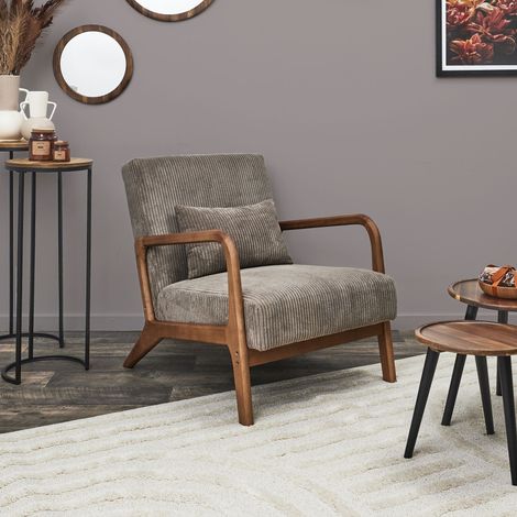 Fauteuil - HOME DECO FACTORY - Design - Confortable - Gris