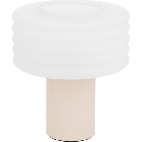 Lampe à Poser en Verre "Asti" 36cm Beige (1/5)