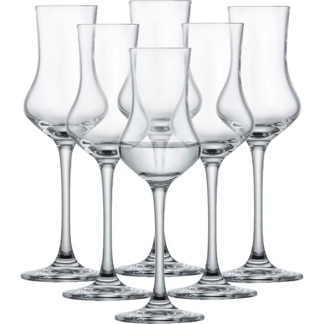 Lot de 6 verres à pied en cristal Classico Collection Fruit Brandy Grappa Cocktail Spirits (1/5)