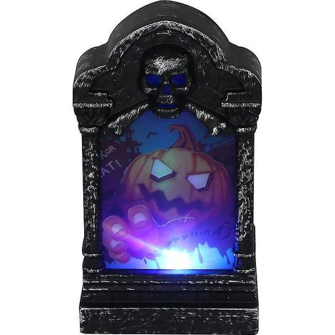 Lot de 2 lampes tombales lumineuses pour Halloween