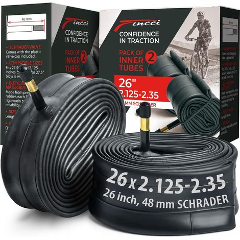 Chambre a Air 26x2.125-2.35 avec Valve Schrader 48mm (1/5)