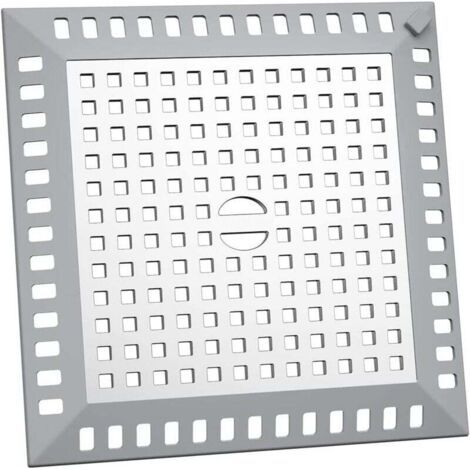 Attrape Cheveux Douche 12,3 x 12,3 cm Filtre Evier Cuisine de Carré en Acier Inoxydable Argenté Grille Evier Anti-Obstruction pour Douche de Salle de Bain, pour Salle de Bain et Cuisine