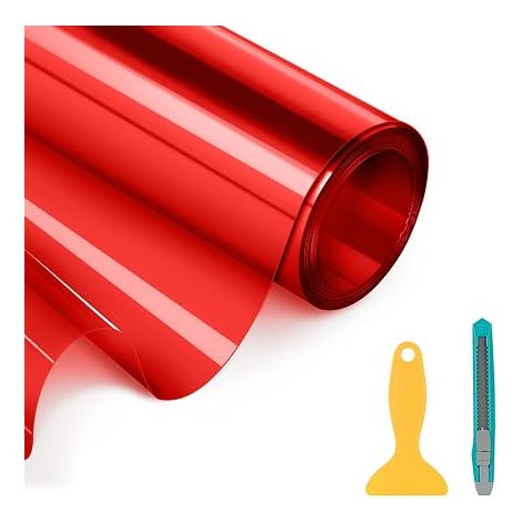 Waterproof Car Headlight Film Tint Film for Car Headlight 200x30cm Red (1/5)