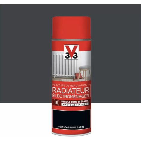 Aérosol Peinture De Rénovation V33 Radiateur Électroménager Noir carbone 0,4 L