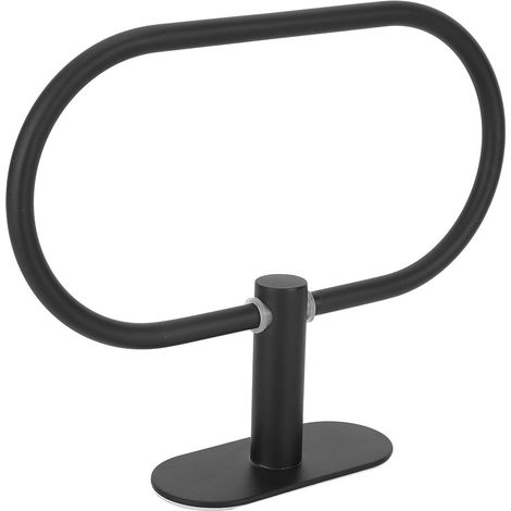 Badezimmer-Wandhandtuchhalter mit Ablagefach aus Edelstahl 304, schwarz (1/5)