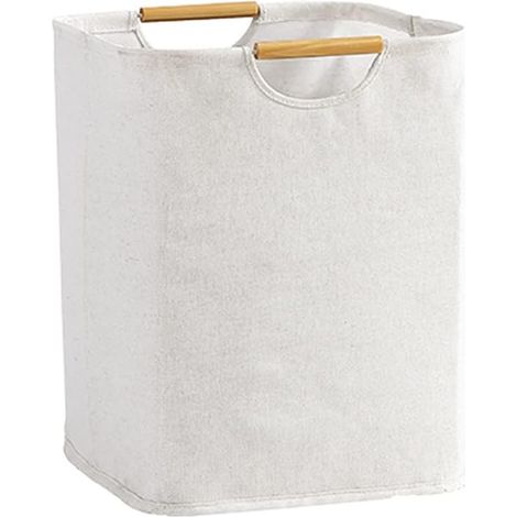 Panier à Linge, Panier a Linge Beige 30×30×40 cm, Panier à Linge Sale Pliable, Panier a Linge de Bain avec Poignée, pour Chambre à Coucher, Salle De Bain, Dortoir, Buanderi (1/5)