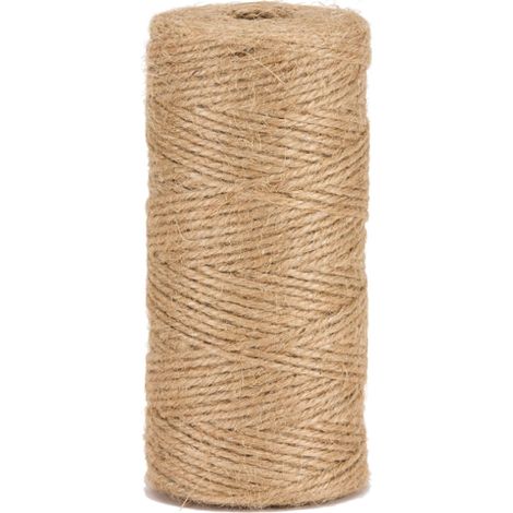 Spule aus natürlicher Juteschnur, Juteschnur, natürliche Juteschnur 1,5 mm ± 200 m für Gartenarbeit, Heimwerkerarbeiten und manuelle Aktivitäten (1/5)