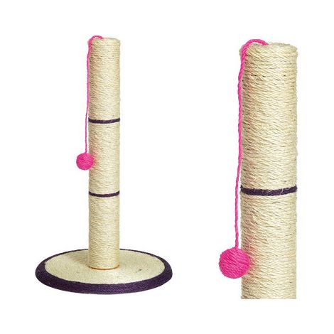 Rascador para gatos columna Camon Ø34xH62 cm – Sisal resistente – Con pelota de juego