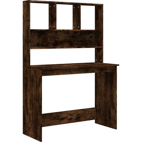Maison Exclusive - Schreibtisch mit Regal Räuchereiche 102x45x148