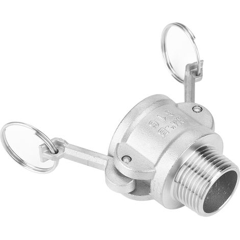 Adaptateur de pompe à déchets en acier inoxydable DN20 3/4" B, raccord femelle à verrouillage par came avec filetage mâle. (1/5)
