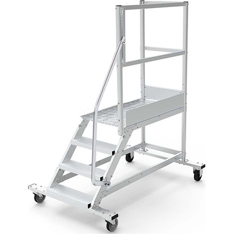 Piattaforma con ruote 4 gradini - Altezza massima di lavoro 2.80m - PTF104D