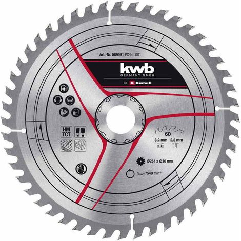 KWB by Einhell Lame de scie 250x30x3,2mm 48 dents (1/2)