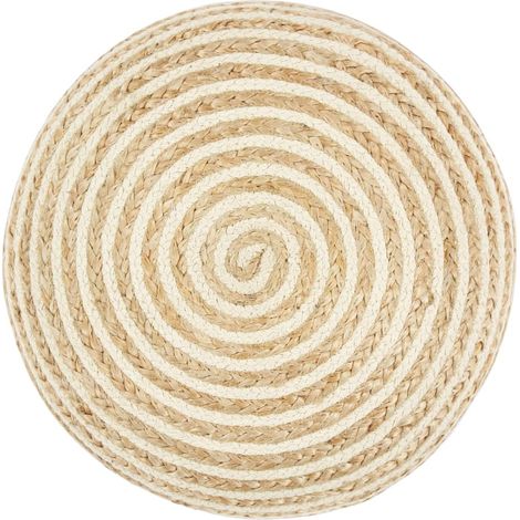 Pouf fait à la main 45x30 cm Jute (1/3)
