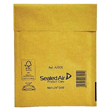 Mail Lite Sobres Acolchados Gold A/000 110x160 mm - Paq. 10 Unidades (1/2)