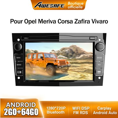AWESAFE Autoradio Android 13 2Go+64Go pour Opel Corsa Astra Vivaro Zafira 7''écran Tactile Carplay Android Auto RDS GPS WiFi (1/5)