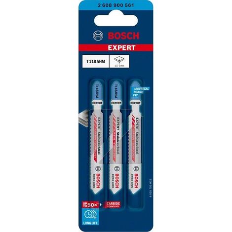 2608900561 - Set 3 lame per seghetto alternativo T118 AHM for stainless steel