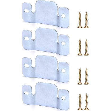 4 Befestigungswinkel für Ecksofas – Verzinktes Eisen – Robuste, ineinandergreifende Verbinder – Für Wohnzimmermöbel und schwere Möbel – 96 x 46 mm (1/5)