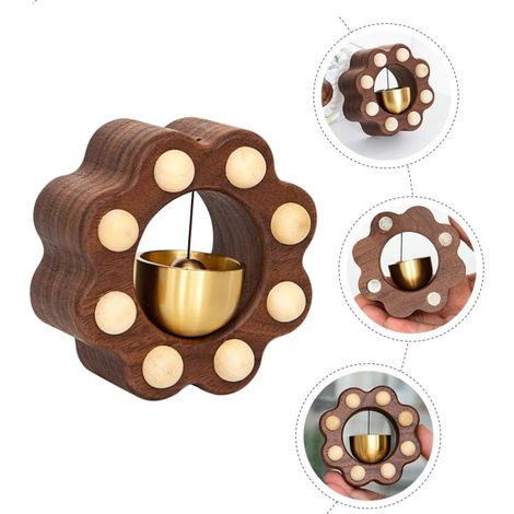 Campanello magnetico per porta Win Bell Campanello per negoziante in legno con design a zampa Campanello decorativo per la casa (1/4)